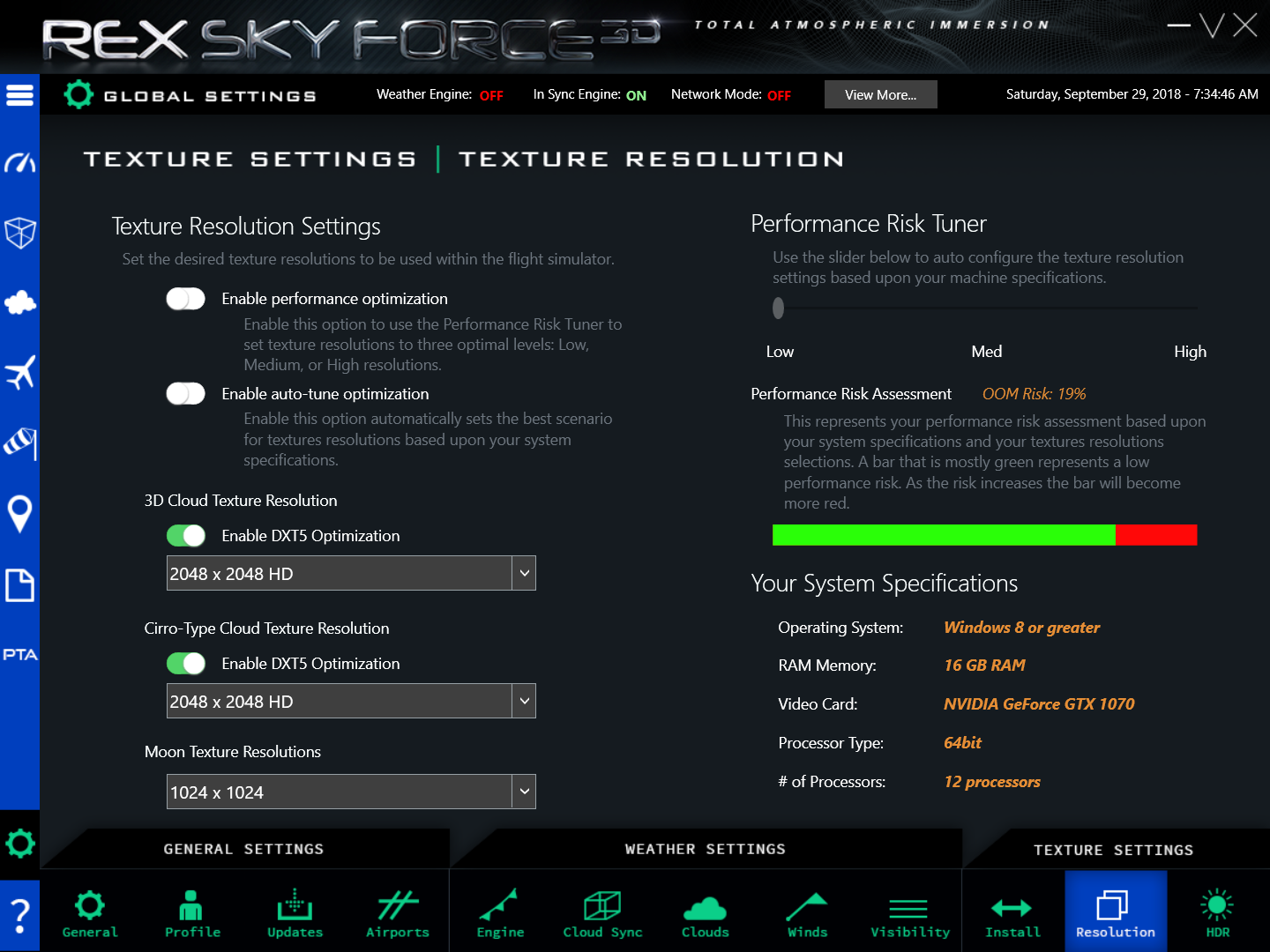 Rex Sky Force 3d. P3d v5 settings. Сет и сеттинг. System spec. System specifications